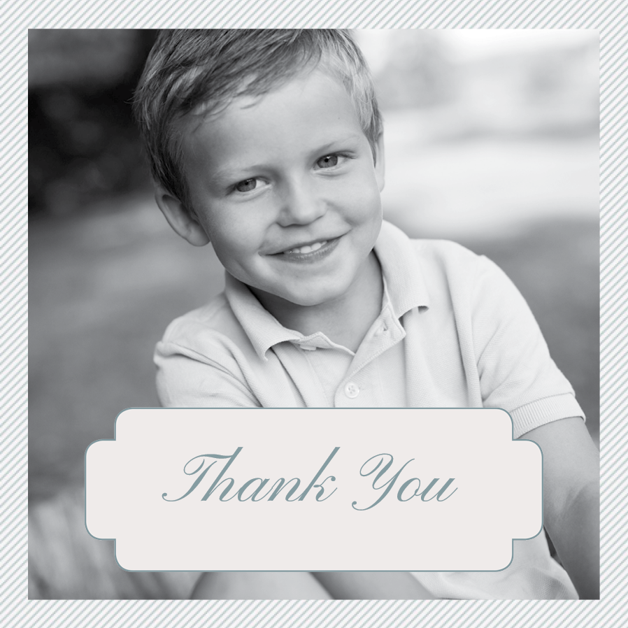 Thank you cards — Thin blue stripes