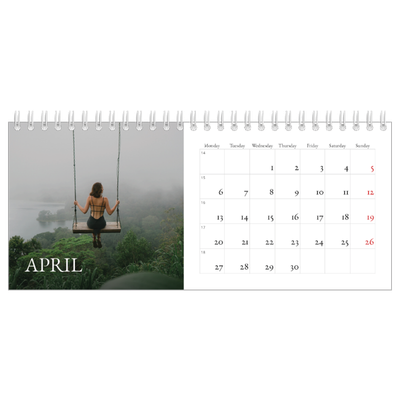 Desk calendars — Simple serif [April]