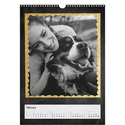 A3 photo calendars — Glitter frames [February]
