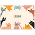 A3 Photo Calendar — Cat paws and doodles [cover]