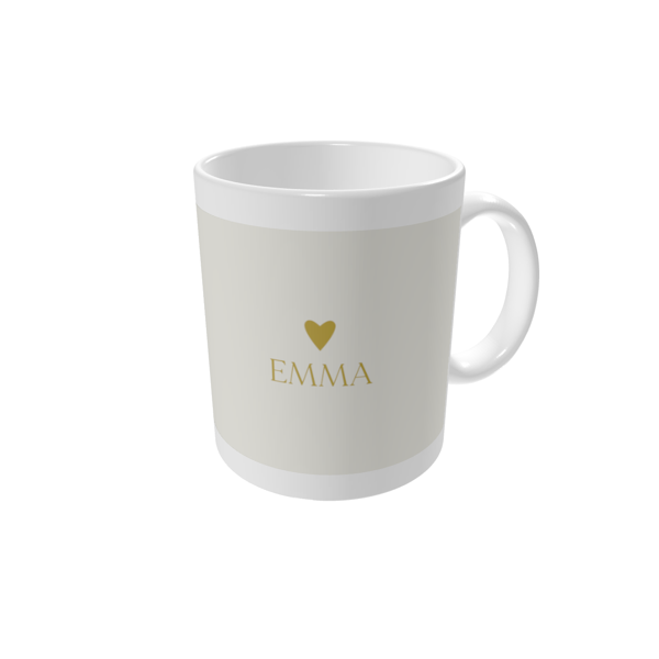 Personalised mugs — Little gold heart