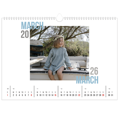 A3 Photo Calendar — Couple type [March]