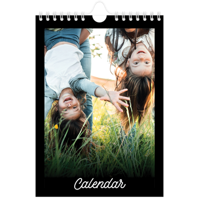 A5 Photo Calendar — Black minimal [cover]
