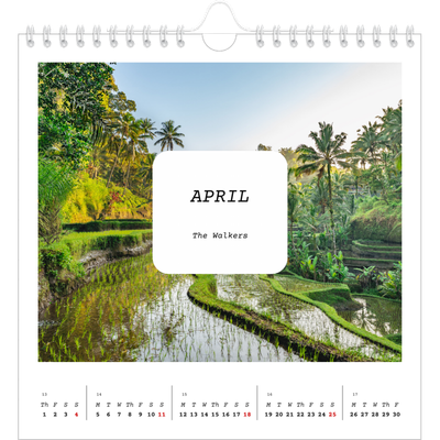 Square calendars  — Full story [April]