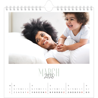 Square calendars  — Mixed typography [March]