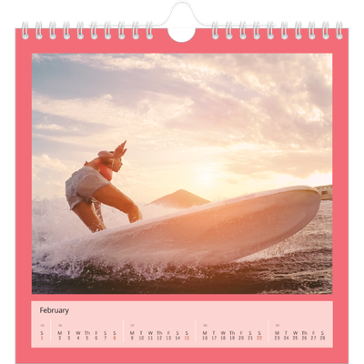 Square calendars  — Colour my world [February]