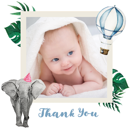 Thank you cards — Watercolour animals