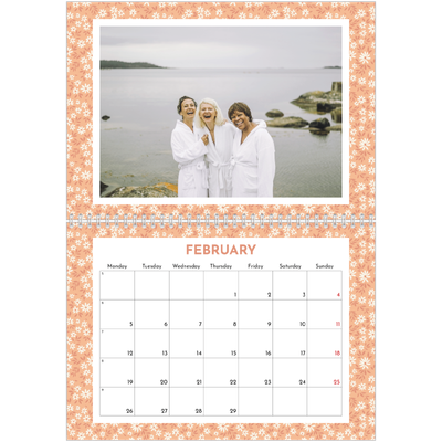 A4 Double Photo Calendar — Full bloom [February]