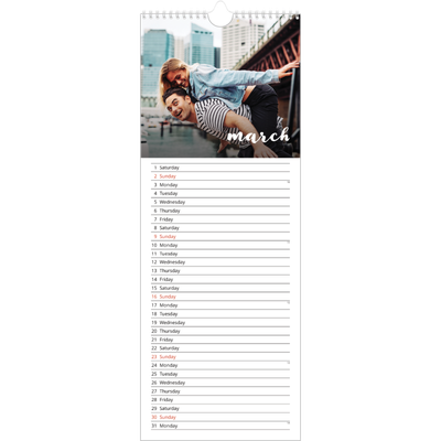 Slim Calendar  — Simple script [March]
