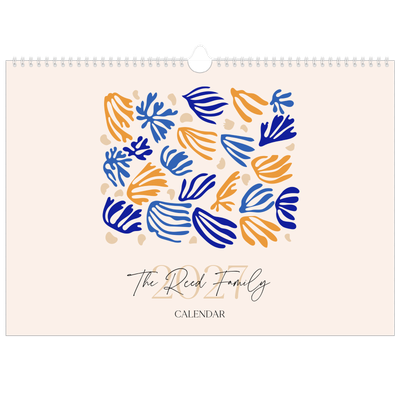 A3 Photo Calendar — Minimalist coral [cover]