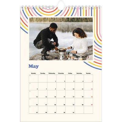 A4 Photo Calendar — Retro stripes [cover]