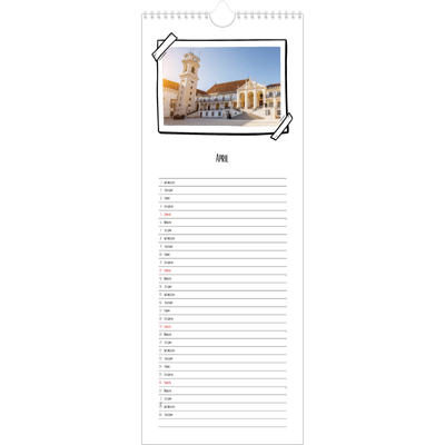 Slim Calendar  — Scrapbook snapshots [April]