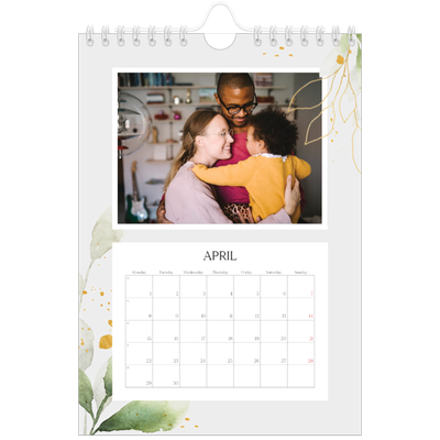 A5 Photo Calendar — Floral splash [April]
