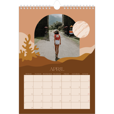 A4 Photo Calendar — Neutral mountains [April]