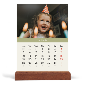 Easel Desk Calendar Portrait — Pastel chapters