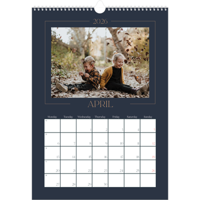 A3 photo calendars — Prussian blue [April]