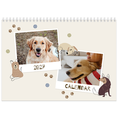 A4 Double Photo Calendar — Playful puppy [cover]