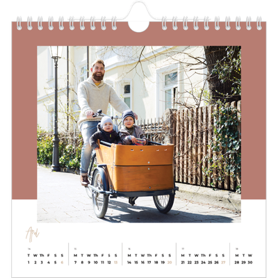 Square calendars  — Earthy frames [April]