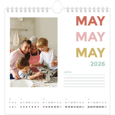 Square calendars  — Colourful type [cover]