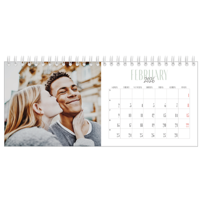 Desk calendars — Mixed typography [February]