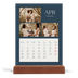 Easel Desk Calendar Portrait  — Slate and serifs [April]