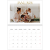 A4 Double Photo Calendar — Big gold text [January]