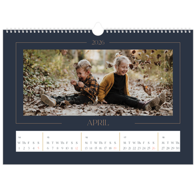A3 Photo Calendar — Prussian blue [April]