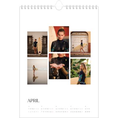 A4 Photo Calendar — Surfing sunsets [April]