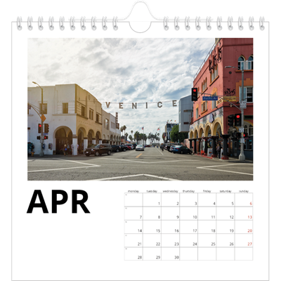 Square calendars  — Big date [April]