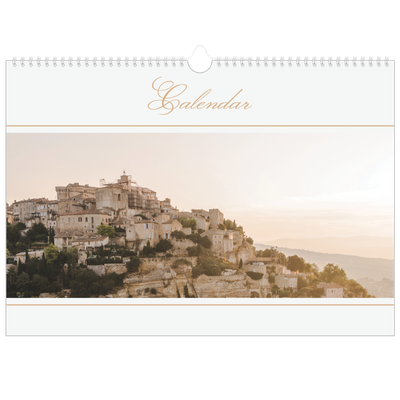 A3 Photo Calendar — Gold script banner [cover]
