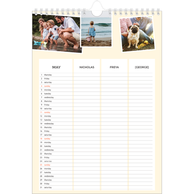 A4 Family Planner — Modern Planner - Family of 3 [cover]