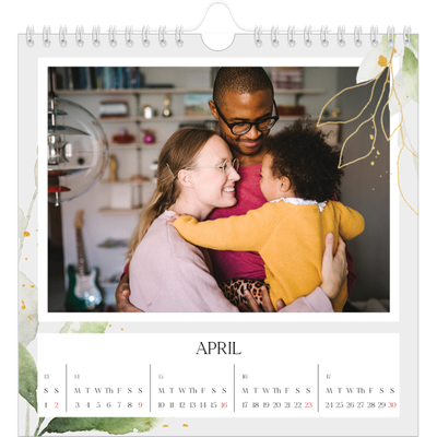 Square calendars  — Floral splash [April]