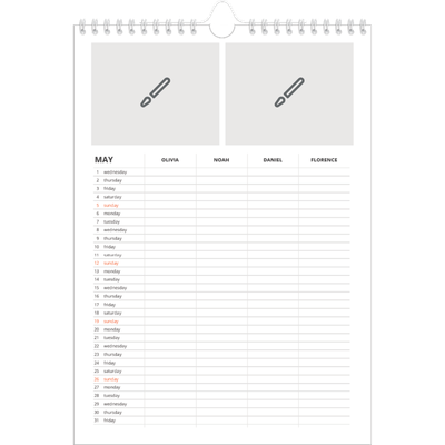 A4 Family Planner — Design your own product - Family of 4 [cover]