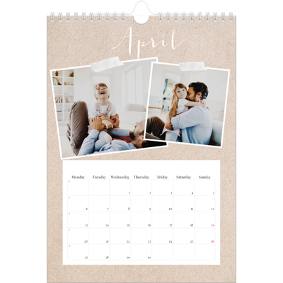A4 Photo Calendar — Scrapbook calendar [April]