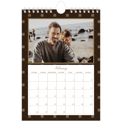 A5 Photo Calendar — Vintage monochrome [February]