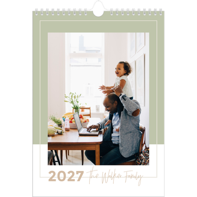 A4 Family Planner — Earthy frames Planner - Family of 3 [cover]