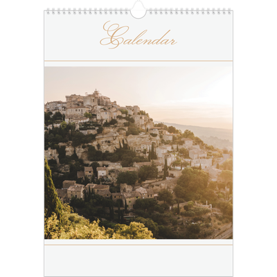 A3 photo calendars — Gold script banner [cover]