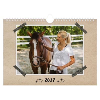 A4 Landscape Photo Calendar — Craft tape [cover]