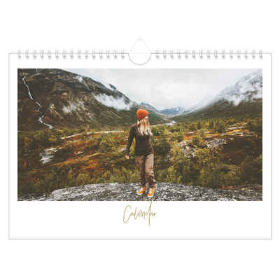 A4 Landscape Photo Calendar — Scribble text [cover]