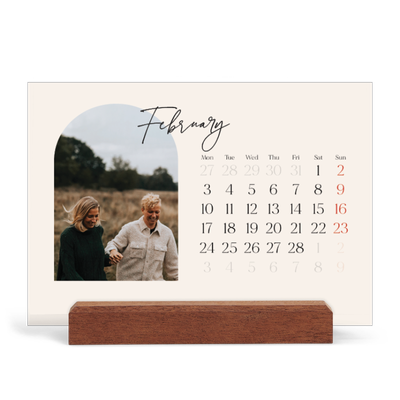 Easel Desk Calendar Landscape  — Arch memories [February]