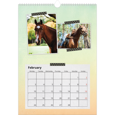 A3 photo calendars — Craft tape [February]