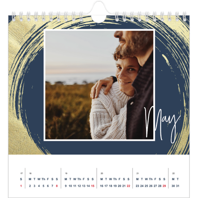 Square calendars  — Gold brush backgrounds [cover]