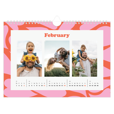 A4 Landscape Photo Calendar — Playing with pattern [February]
