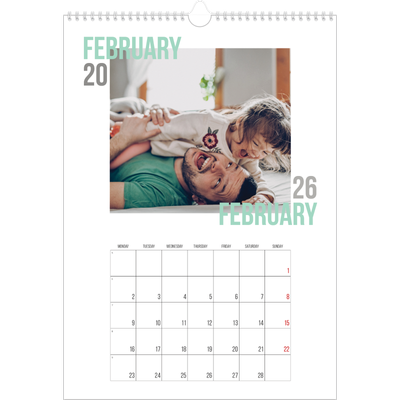 A3 photo calendars — Couple type [February]