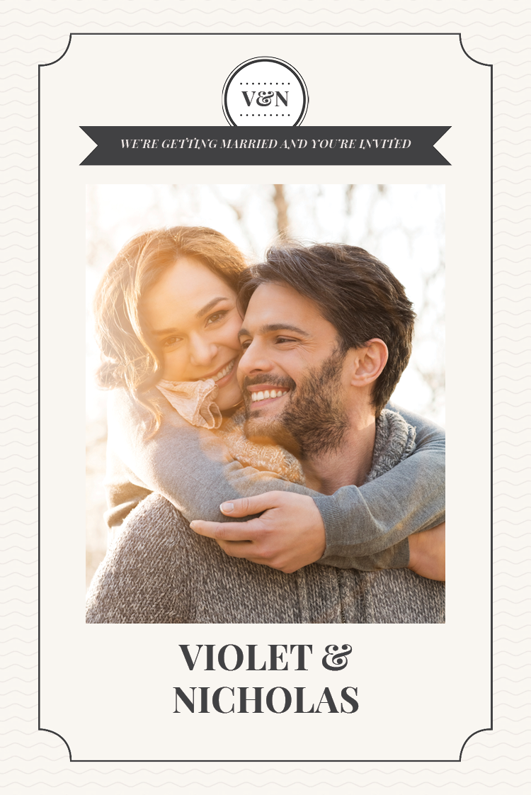 Invitations — Initial design stamp