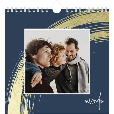 Square calendars  — Gold brush backgrounds [cover]