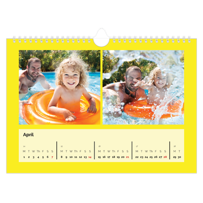 A4 Landscape Photo Calendar — Bright and bold [April]