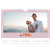 A4 Landscape Photo Calendar — Retro frames [April]