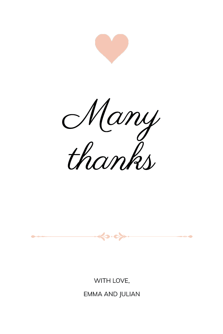 Thank you cards — Romantic