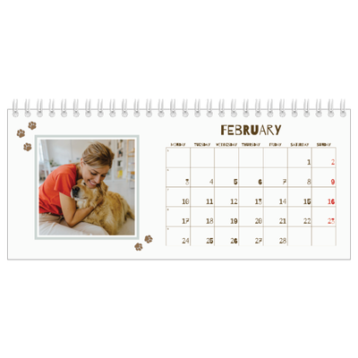 Desk calendars — Playful puppy [February]